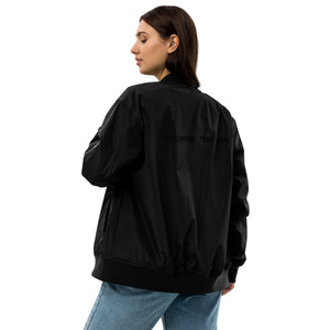 "Stronger Than Ever" Monochrome Bomber Jacket (Unisex)